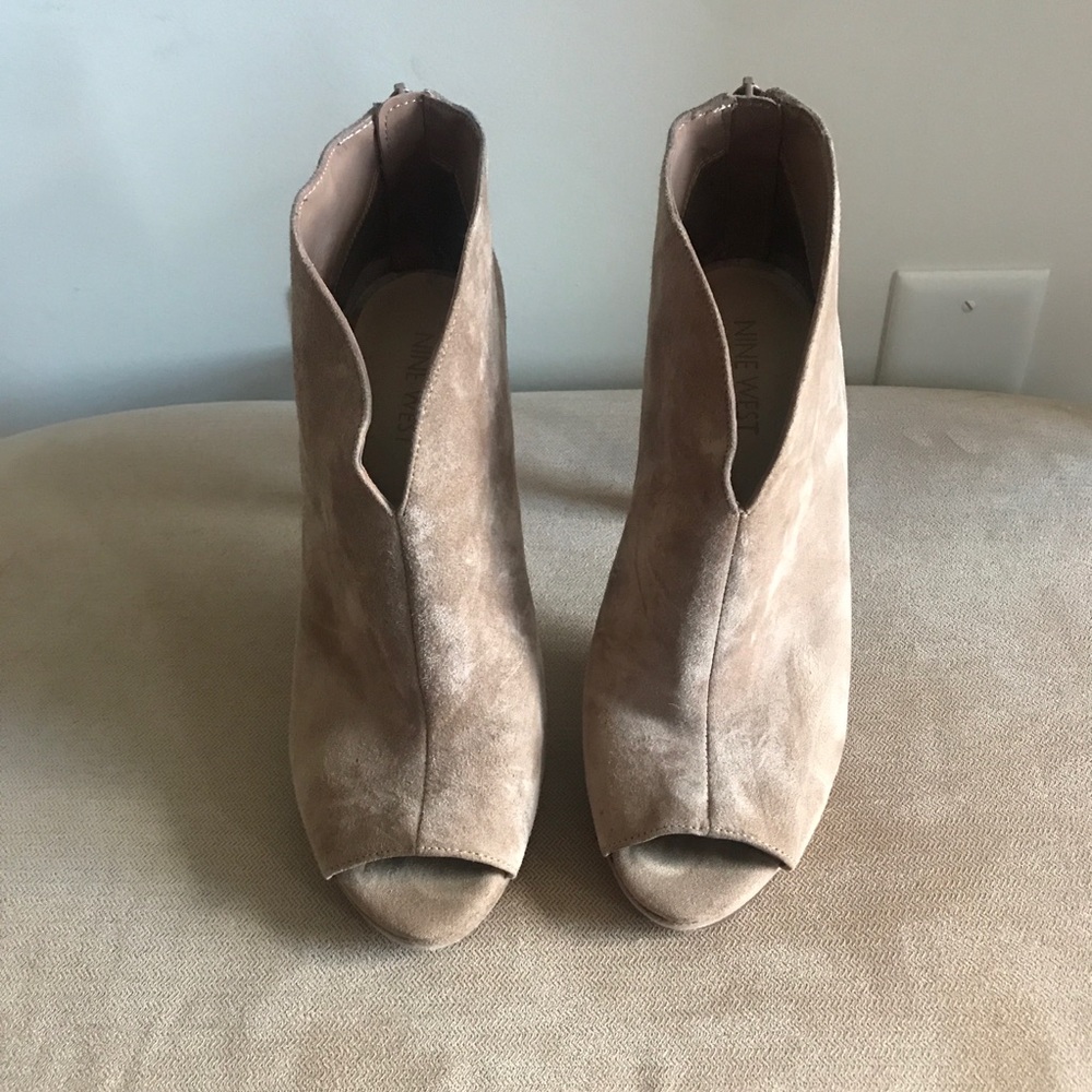 Open toe booties